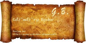 Gömöry Bodor névjegykártya